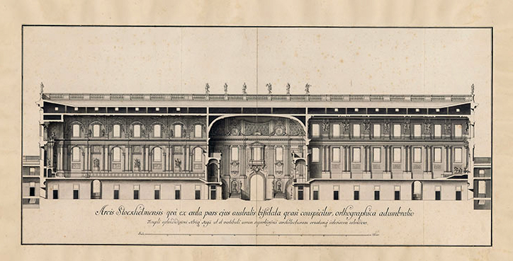 ritning stockholms slott  1727–1771