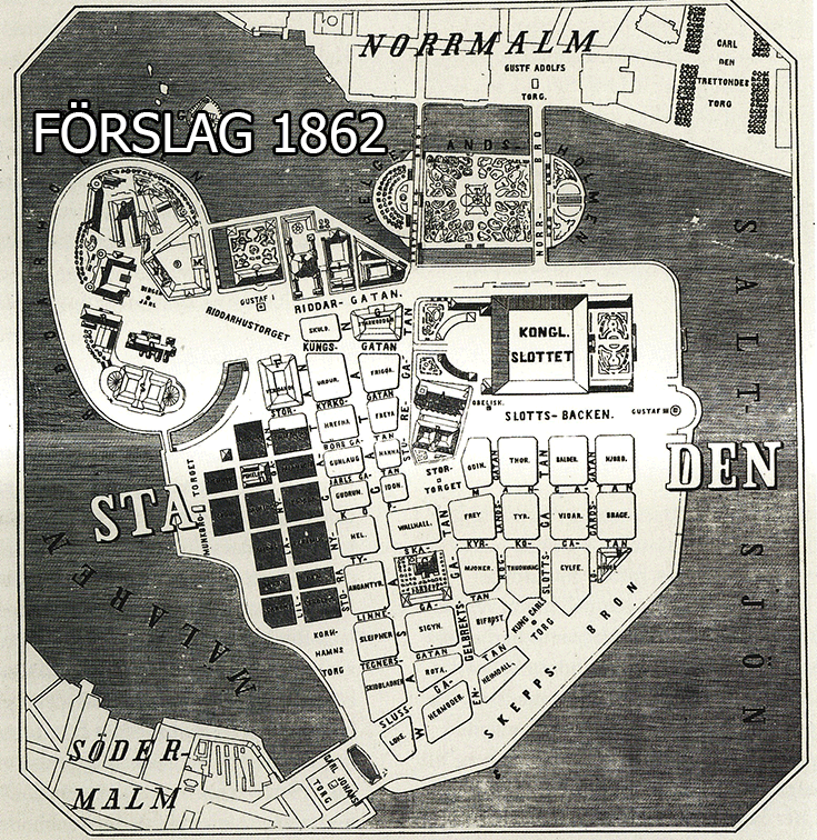 Gamla stan 1862 förslag