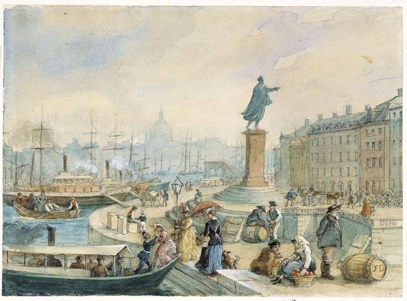 skeppsbron vid gustav III staty 1860